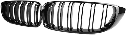 Vista 2 de Parrilla/Rejillas Delantera Parrilla Kidney de Repuesto para BMW Serie 4 F32 F33 F36 F80 F82 (ABS, Negro Brillante)