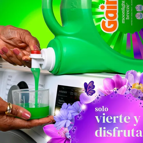 Vista 12 de [Usado] Gain Detergente líquido para ropa con defensa del olor, aroma Moonlight Breeze, jabón de lavandería para lavadoras HE, 60 onzas líquidas, 45