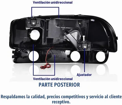 Vista 8 de Conjunto de faros LED DRL PIT66 para GMC Sierra 1999-2007, Yukon 00-06