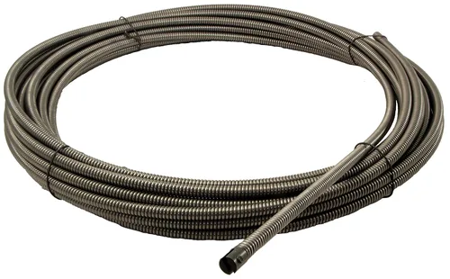 Vista 3 de DCD 51050SLT Cable de limpieza de drenaje, 1/2" x 50' con núcleo interno y acoplamientos de cable ranurados