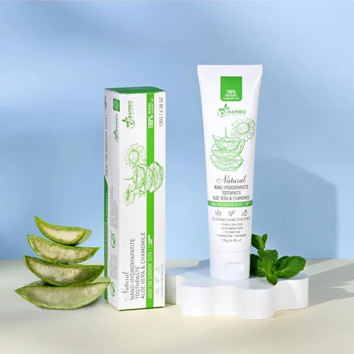 Vista 7 de Pasta dental natural sin flúor - Nano hidroxiapatita, remineralizante, para dientes sensibles, blanqueadora y tubo de cero desperdicio - Recomendada