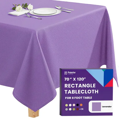 Vista 109 de Gee Di Moda - Mantel rectangular de 60 x 84 pulgadas – Mantel rectangular de poliéster lavable para mesa de 5 pies