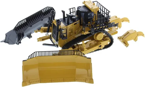 Vista 10 de Diecast Masters Bulldozer Caterpillar D11 a escala 1:64 con 2 cuchillas y desgarradores traseros Modelo 85637 Play & Collect Series Cat
