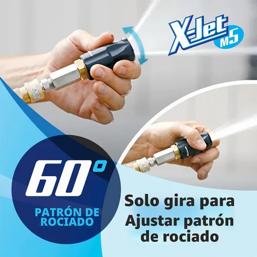 Vista 5 de Kit X-Jet M5#7 2-2.5 GPM Boquilla de lavado de presión variable de inyección externa de largo alcance ajustable Perfecto para lavar