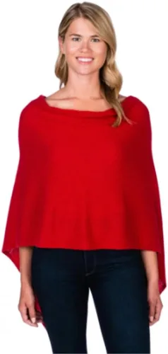 Vista 36 de CLAUDIA NICHOLE by Alashan Poncho estilo vestido, 100% cachemira Ejército/1032