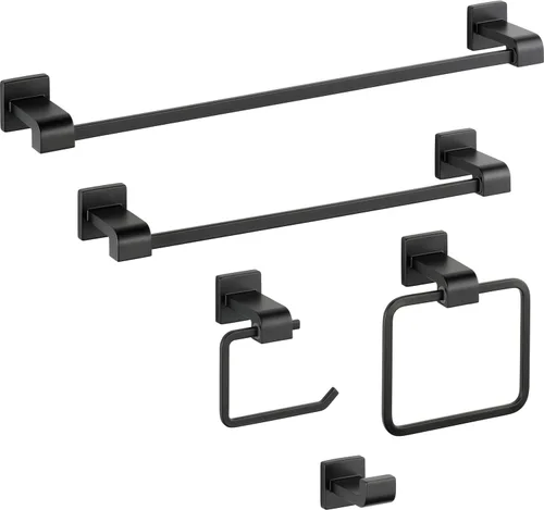 Vista 3 de [Usado] Delta Gancho individual para toallas para baño o cocina Negro mate Ara Accessories