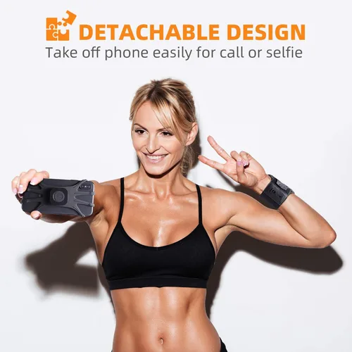 Vista 4 de Pulsera deportiva extraíble giratoria de 360 grados para teléfono móvil