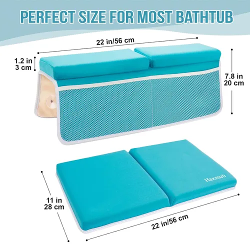 Vista 8 de Juego de rodilleras y coderas de baño, almohadilla gruesa y de secado rápido para rodillas y brazos, almohadillas extragrandes para baño de bebé