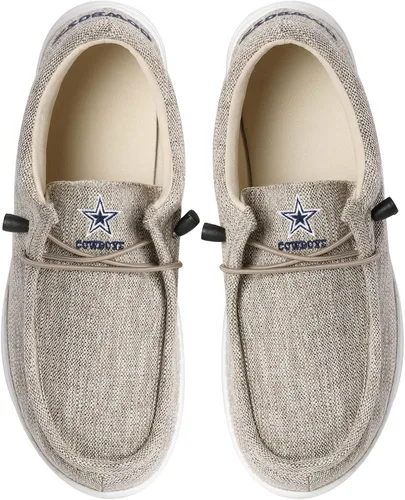 Vista 42 de FOCO Men's NFL Team Logo Lightweight Loafers Lace Up Cotton Knit Shoes