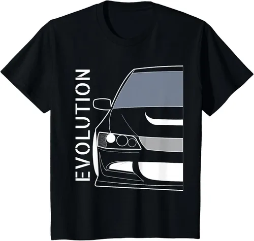 Vista 43 de Camiseta Evo 8 Design Turbo JDM Classic Legends, Negro, S