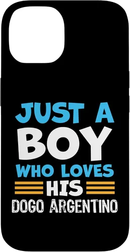 Vista 4 de Just a Boy who Loves his Dogo Argentino Case for iPhone 16