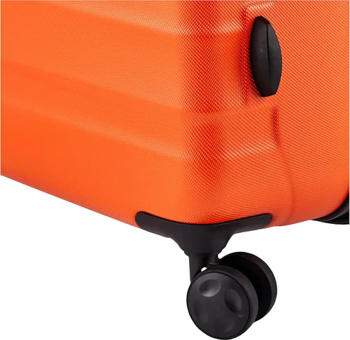 Vista 4 de Tienda Basics Maleta rígida giratoria, equipaje de mano expandible con ruedas, Naranja, Spinner