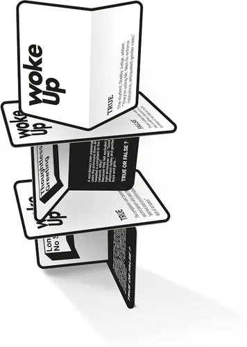 Vista 3 de Bubblegum Stuff Woke Up - The Woke AF Trivia Game - Divertido juego de apilamiento de cartas verdaderas o falsas - Juegos de cartas para adultos