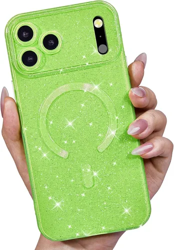 Vista 53 de LoeoeL Funda para iPhone 12 con Purpurina Compatible con Magsafe, Femenina Linda Brillante Magnética Mag Safe Bonita Funda para Teléfono