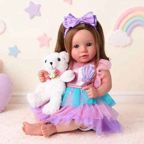 Vista 10 de BABESIDE Reborn Dolls - Muñeca realista de 20 pulgadas con accesorios para JUSS025IBWA-TC