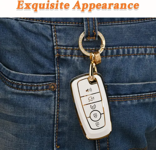 Vista 7 de Funda para llavero Ford, funda de TPU suave para llavero, protector para Ford Escape Expedition Explorer Fusion Mustang Ranger F150 F250 F350 F450