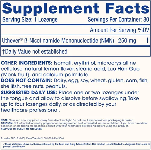 Vista 5 de ProHealth Longevity NMN Pro Pastillas – Uthever NMN – El NMN ultra puro, estabilizado, de grado farmacéutico más confiable del mundo para impulsar