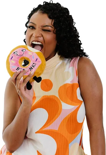 Vista 6 de Punchkins Donut Plushie - Bite Me Sassy Donut Plush, regalo para amigos, juguete de peluche de comida para regalar