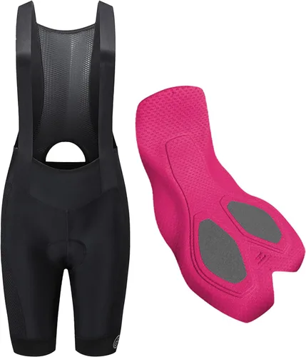 Vista 4 de YKYWBIKE Baberos de ciclismo para mujer, pantalones cortos acolchados para mujer, pantalones cortos de ciclismo de 6 horas UPF50+ para bicicleta