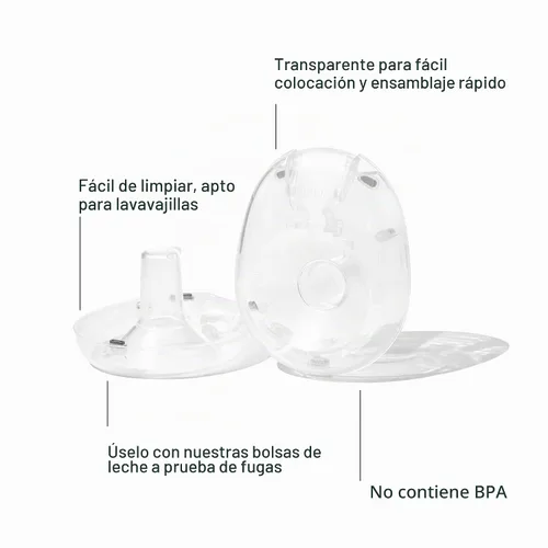 Vista 6 de Willow - Bridas de extractor de leche 360 - Escudo de pecho de 0.827 in - para extractor de leche portátil Willow 360 o 3.0, manos libres