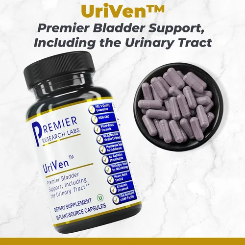 Vista 2 de Premier Research Labs UriVen - Apoyo a la salud de la vejiga para mujeres y hombres, extracto de arándano y raíz de malvavisco, alivio urinario