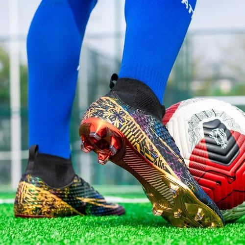 Vista 6 de Maylrvjv Tacos de fútbol unisex ligeros zapatos de fútbol para hombres y mujeres