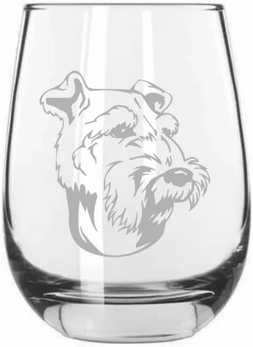 Vista 141 de Shar Pei (chino) - Vaso de vino sin tallo grabado para perro, 15.25 onzas