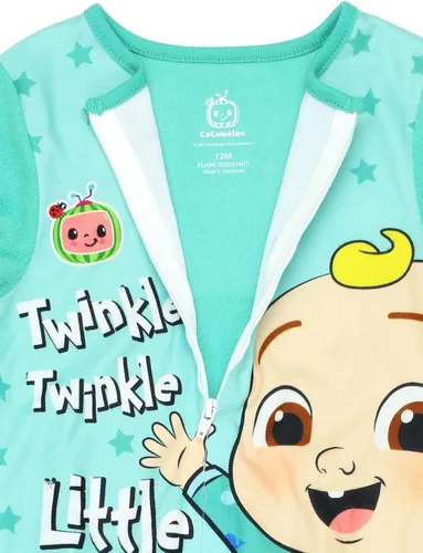 Vista 6 de Cocomelon Pijama para dormir con pies para niños pequeños
