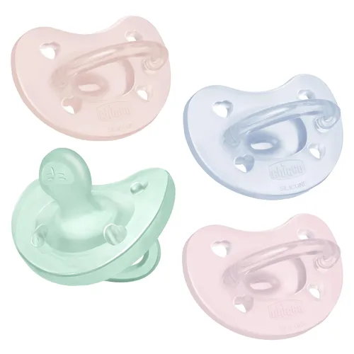 Vista 11 de Chicco Luxe Orthodontic Pacifier One-Piece Silicone, 0-6m, 2-Pack Rubor