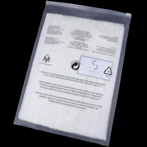 Vista 4 de Ribete de encaje de algodón blanco con ojales para costura para manualidades, vestidos, ropa de bebé, bolsa de 4.8 yardas