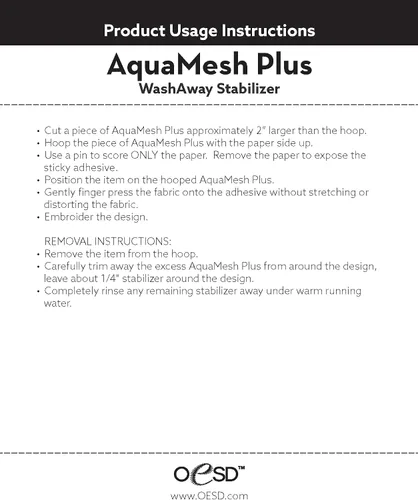 Vista 3 de OESD Aquamesh Plus - Rollo estabilizador de lavado opaco de 10 pulgadas x 5 yardas