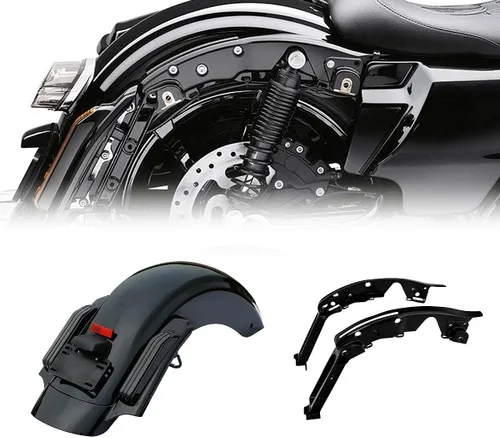 Vista 15 de TCMT Respaldo trasero con kit de luces LED para frenos, marcha atrás y señales de giro para Harley Touring Road King, Road Glide, Street Glide