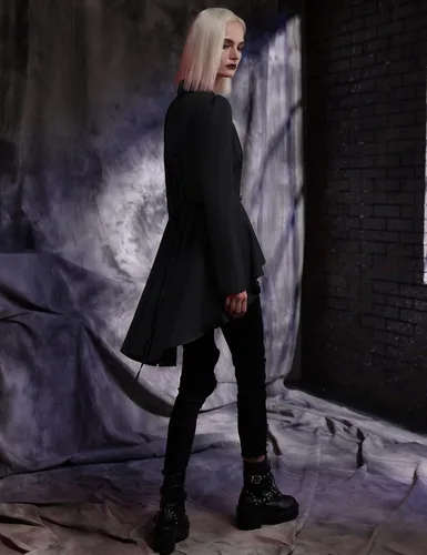Vista 6 de Scarlet Darkness Women's Vintage Gothic Tailcoat Long Sleeve Tuxedo Jacket Steampunk Jacket Coat