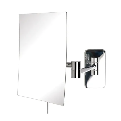 Vista 8 de JERDON Espejo de maquillaje de montaje en pared con aumento 5X - Espejo rectangular de 8.75 x 6.5 pulgadas que se extiende 14 pulgadas - Acabado