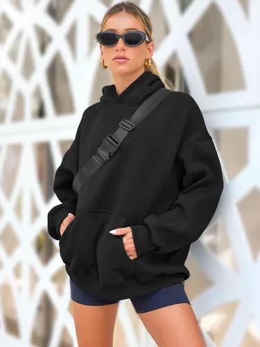 Vista 43 de AUTOMET Sudaderas de gran tamaño con capucha de forro polar para mujer, camisas de manga larga, sudaderas con bolsillo para otoño 2025