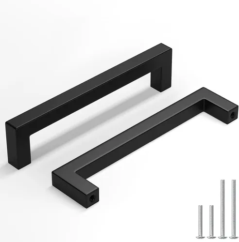 Vista 25 de homdiy Paquete de 1 tirador de gabinete negro mate de 3 pulgadas, manijas de cajón de acero inoxidable, manijas de cajón de acero inoxidable