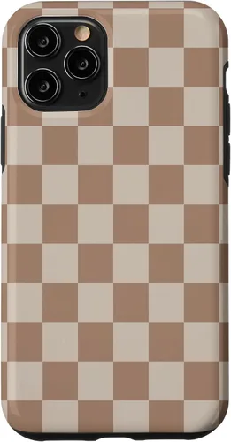 Vista 29 de Bonita funda Classic Dark Brown Checkered Big Checkerboard para iPhone 16