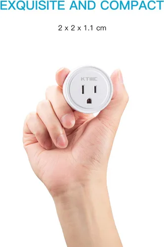 Vista 6 de KTMC Paquete de 4 enchufes inteligentes, compatible con Alexa y Google Home, no requiere concentrador, control remoto, certificado ETL