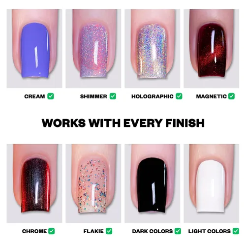 Vista 6 de ILNP Glass Candy - Esmalte de uñas transparente, acabado de vidrio brillante, secado rápido, resistente a las astillas, esmalte regular sin gel,