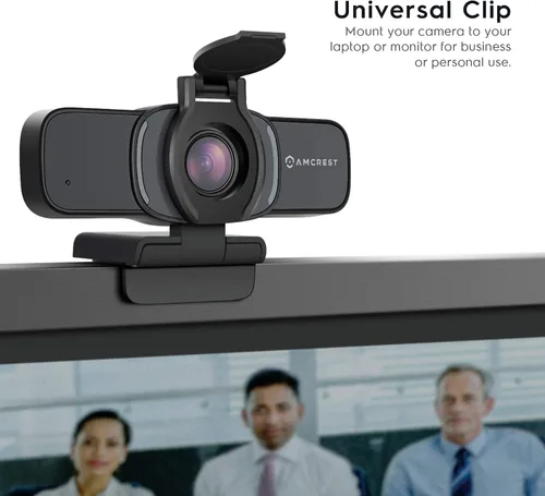 Vista 4 de Amcrest Cámara web 1080P con micrófono y cubierta de privacidad, cámara web USB, cámara web de transmisión HD para computadora de escritorio