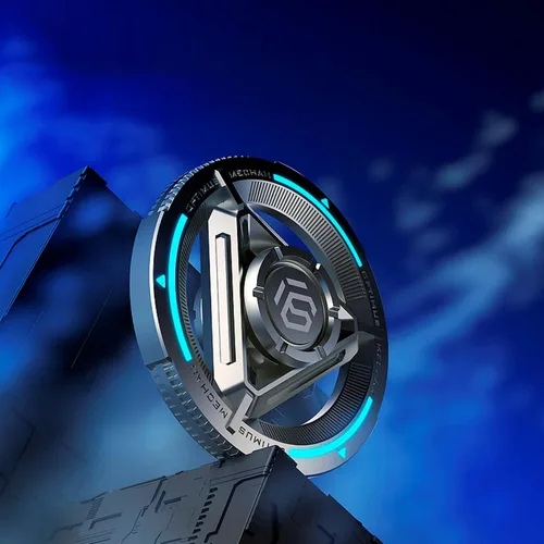 Vista 3 de Spinner de metal para niños y adultos, alta velocidad y silencio con luz brillante, spinner de dedos genial, anti-ansiedad y liberación de estrés