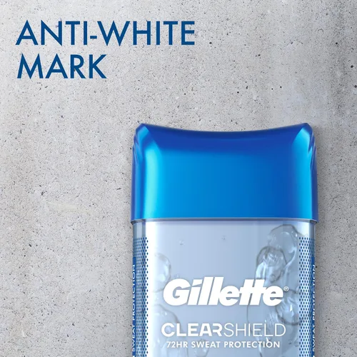 Vista 5 de Gillette Advanced Clear Gel Antitranspirante Cool Wave Paquete de 5 unidades de 3.8 onzas de peso neto de 19 onzas