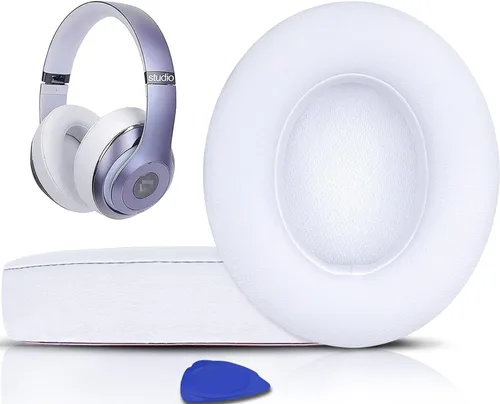 Vista 24 de SoloWIT Almohadillas de repuesto para auriculares Beats Studio 2 y Studio 3 con cable/inalámbricos sobre la oreja, almohadillas para los oídos
