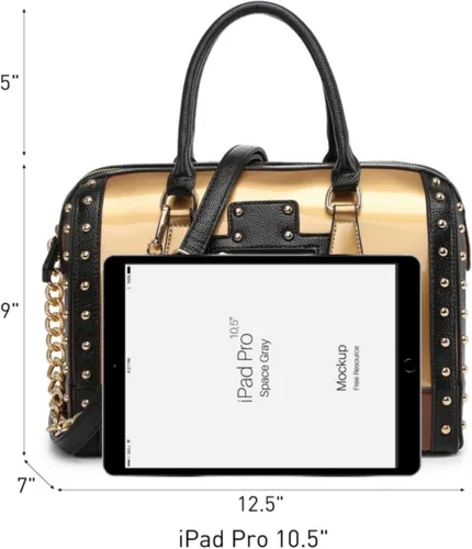 Vista 4 de Bolsas de mano de charol sintético brillante, asa superior, forma de barril, bolso de hombro para mujer