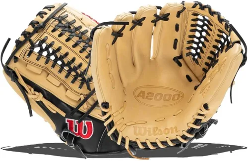 Vista 15 de Wilson A2000 Guantes de béisbol para lanzador - 11.75" y 12" Negro/Bronceado Saddle