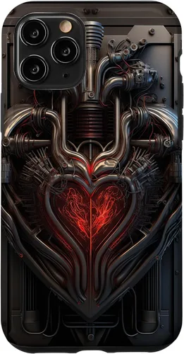 Vista 10 de Funda biomecánica y mecánica con diseño de estilo alienígena para iPhone 14