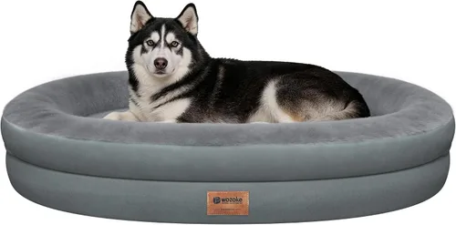Vista 9 de Cama ortopédica lavable grande para perros: Cama de espuma viscoelástica impermeable para mascotas con refuerzos - Funda ortopédica extraíble