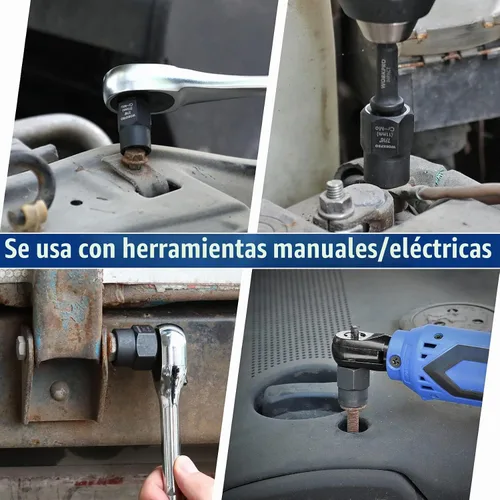 Vista 6 de WORKPRO Juego de 15 piezas de extractor de pernos de impacto y tuercas, extractor de pernos de transmisión de 3/8 pulgadas para quitar pernos