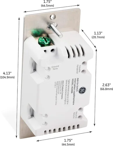 Vista 5 de Enbrighten Interruptor complementario blanco, QuickFit y SimpleWire, control de luz inteligente, interruptor de luz inteligente Z-Wave/Zigbee