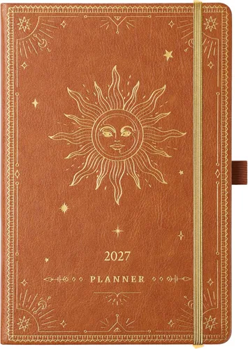 Vista 27 de Agenda 2026 – Agenda 2026, enero 2026 – diciembre 2026, 5.75 x 8.25 pulgadas, planificador semanal y mensual 2026, planificador de piel sintética 26